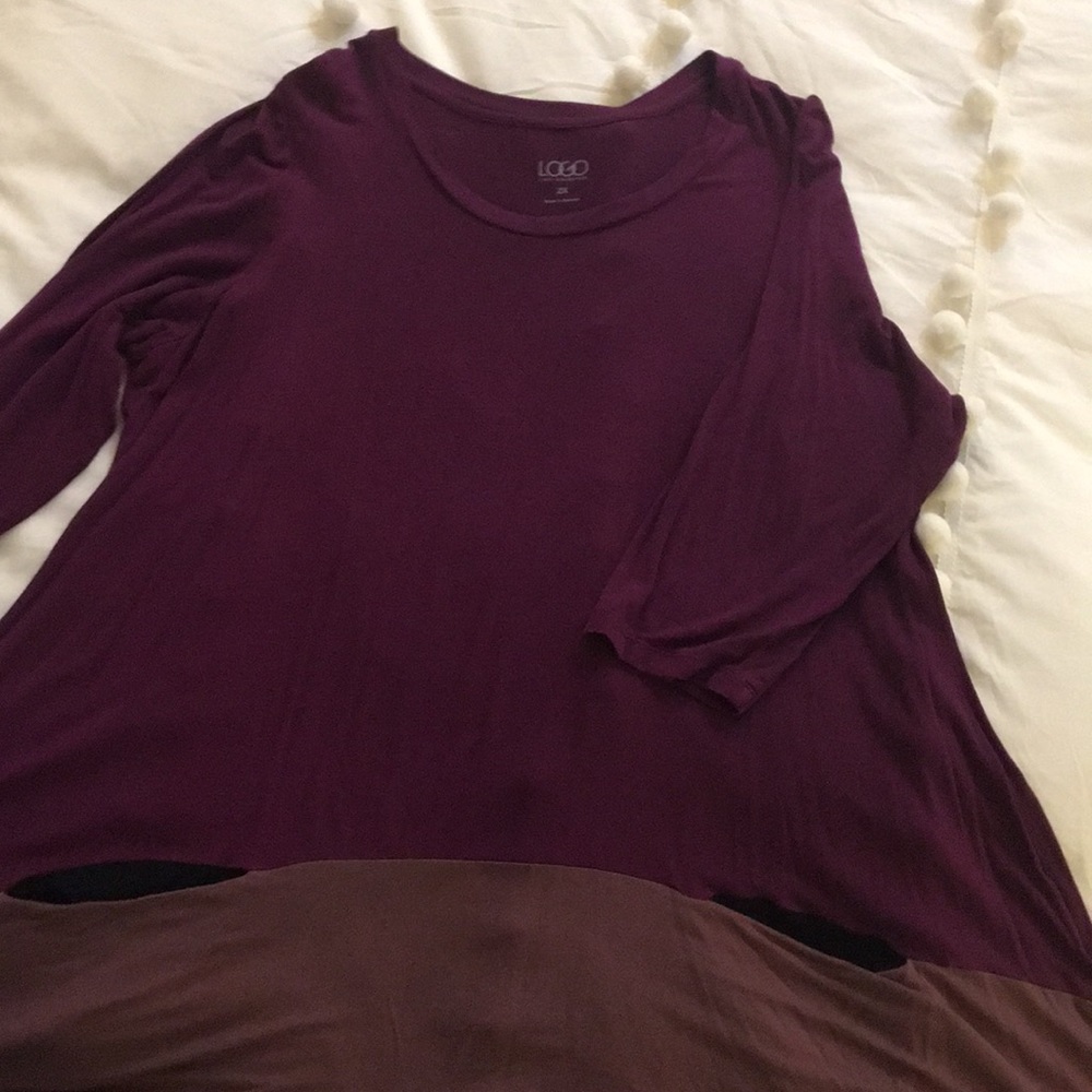 Women’s plus size knit 3/4  length sleeve top